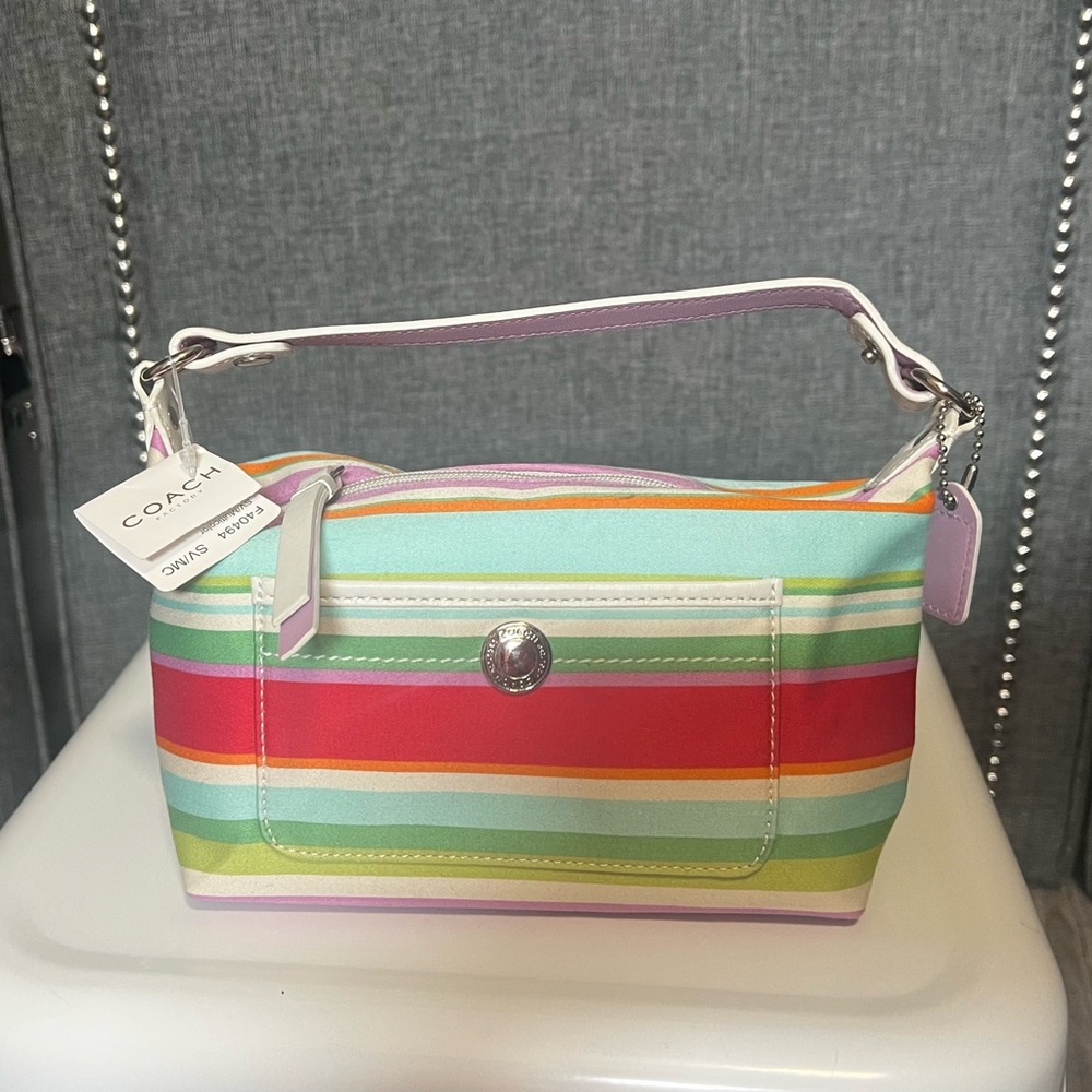 Coach Multicolor Striped Mini Bag